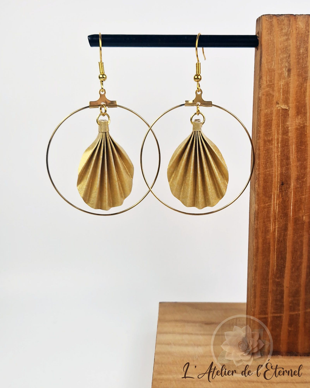 Boucles d'oreilles créoles Licuala