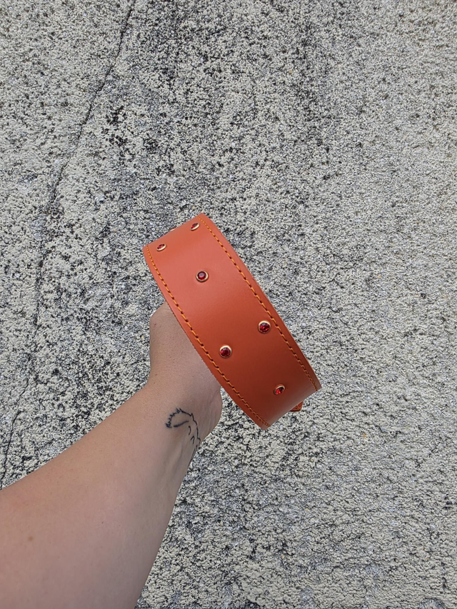 Collier Orange POP Strass 