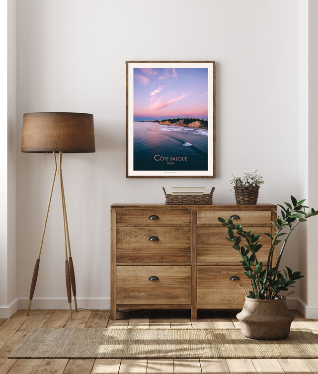 Affiche - Bidart - Vue sur ses falaises