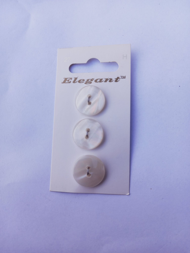 Knoop 027 (Elegant) Gebroken Wit glans