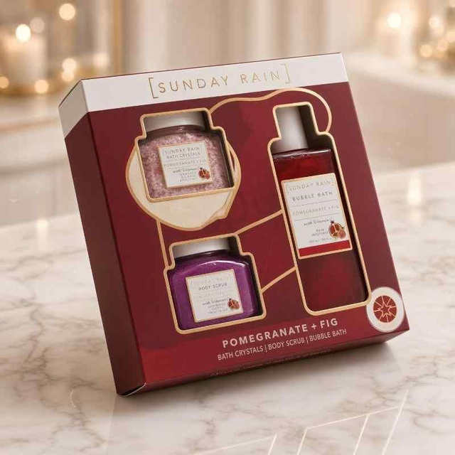 Sunday Rain Pomegranate &amp; Fig Body Trio 3pcs | Sufajo Gifts Collection
