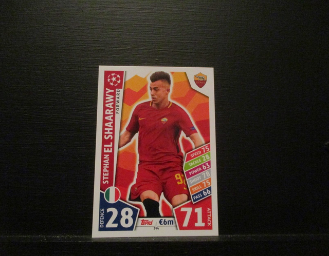 Stephan El Shaarawy - UEFA Champions League Match Attax 2017/18 Original Trading Card #394