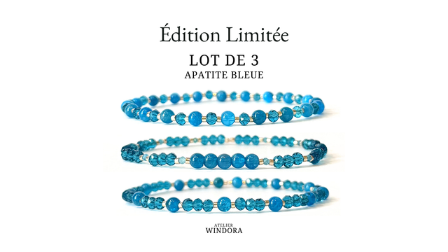 Bracelet | Apatite Bleue - Collection | Lot de 3