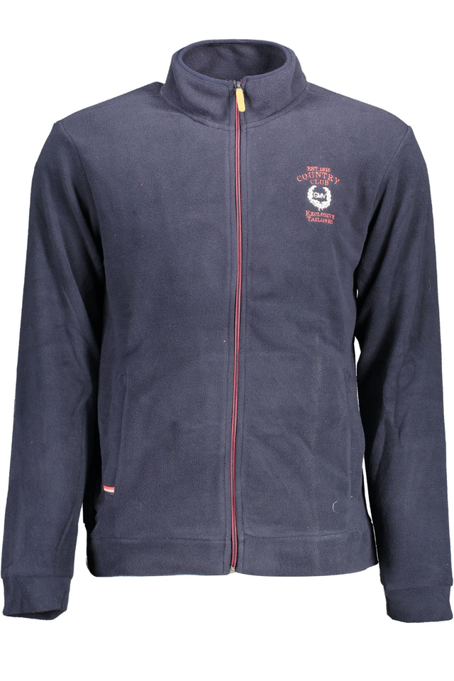 2837GIAN MARCO VENTURI FELPA CON ZIP UOMO BLU
