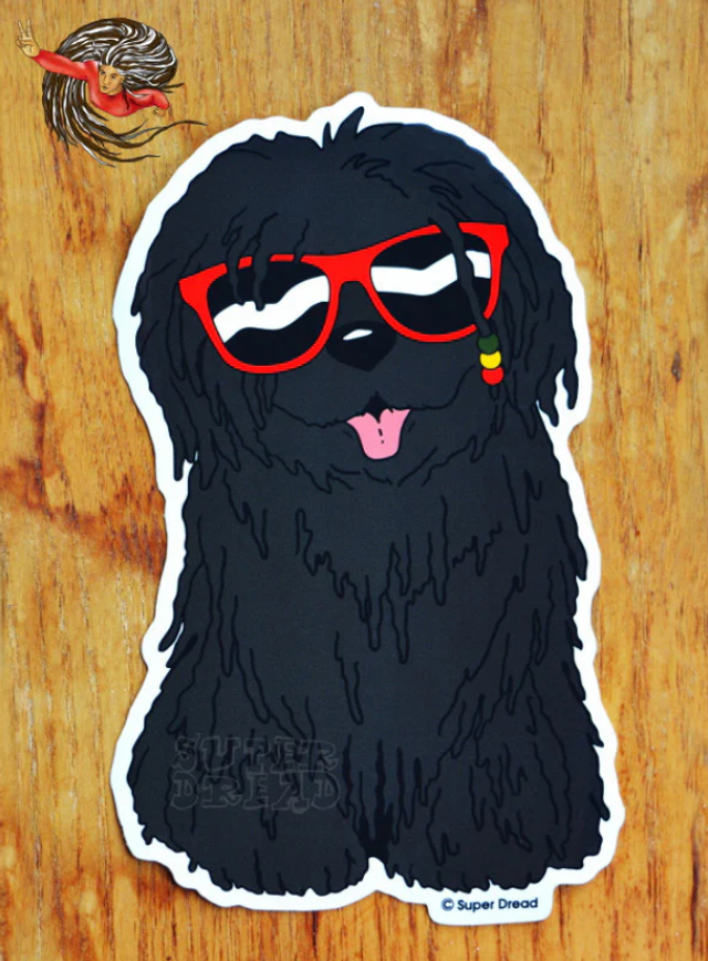 Dreadlock Dog Sticker