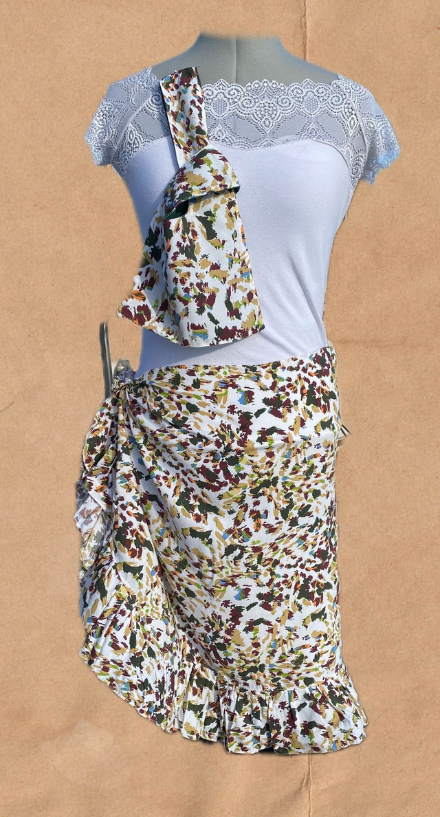 Jupe Maha Traits De Peinture 