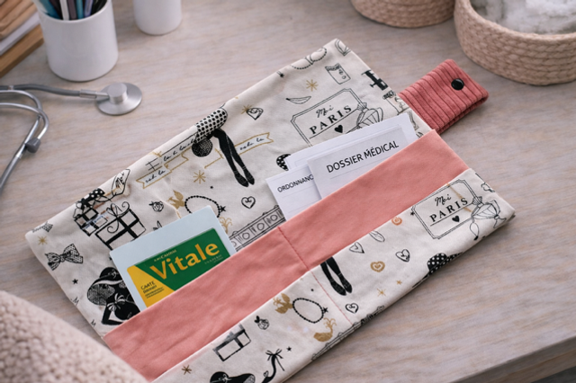 Ordonnancier velours et coton modèle « Rivoli »