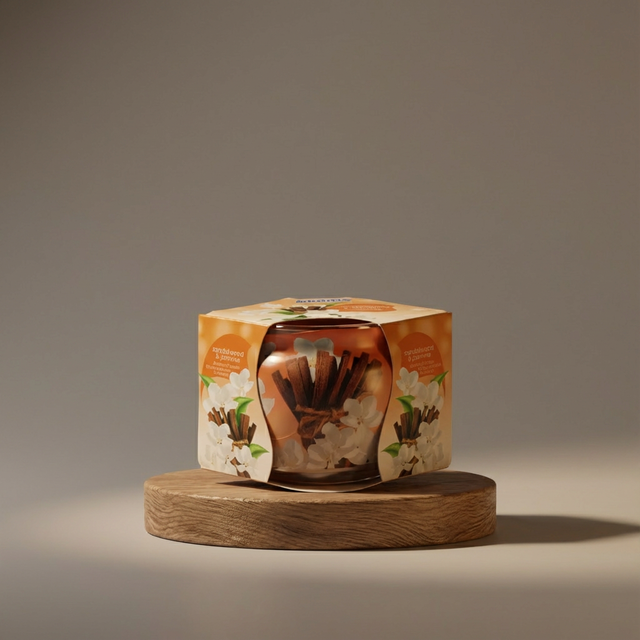 At Home Scents Geurkaars Sandalwood & Jasmijn – 70 g