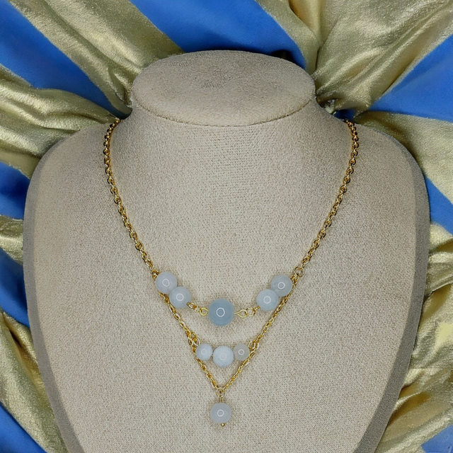 Collier NÉRÉ - Aigue marine