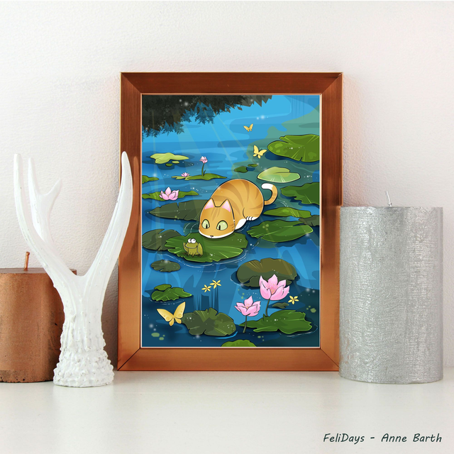 FeliDays - Poster "Wasserkatze" DIN A4