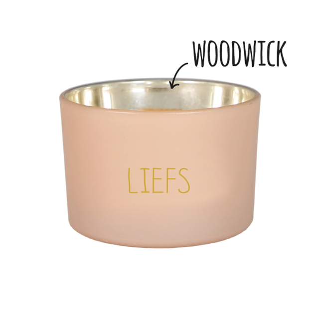 Geurkaars met boodschap Liefs