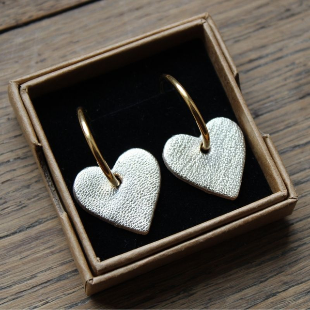 Boucles d’oreilles créoles cœur 