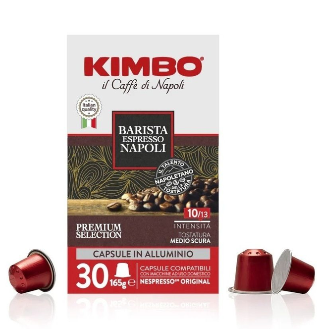 Caffé Kimbo | 30 Alu Kapseln Nespresso® kompatible Napoli | Intensität 10/13