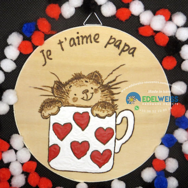 Mug coeurs chat … je t'aime papa