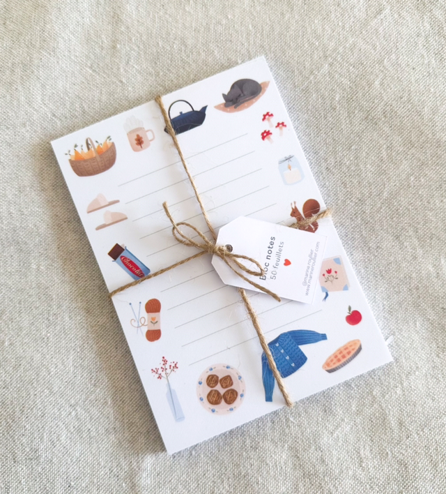 Bloc-notes 50 feuillets Cozy days