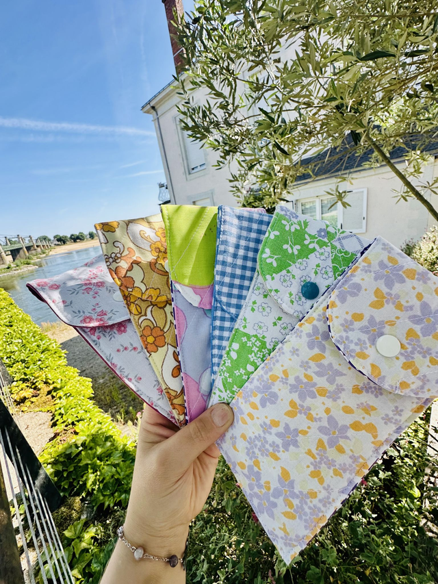 La Pochette Matelassé Petite fleur Lilas 