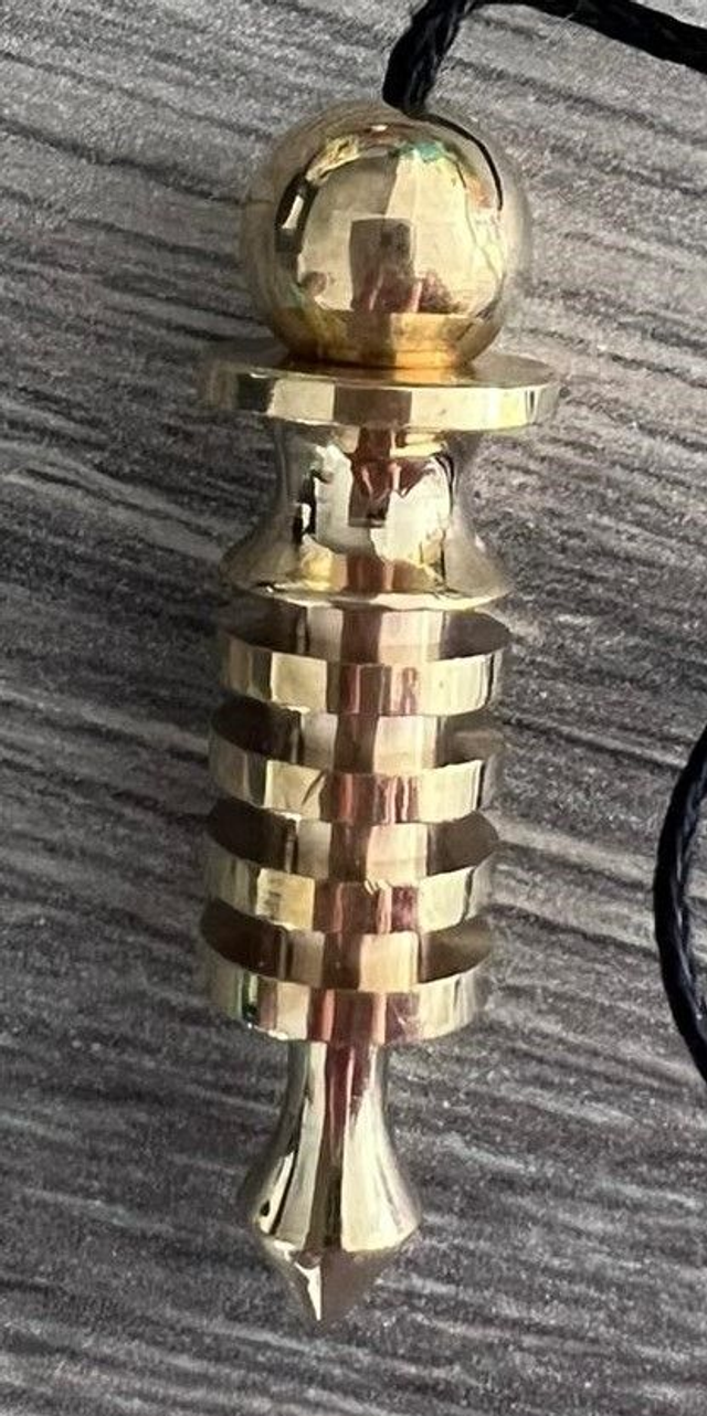 Pendule conique Laiton Doré Batisseur 4.5 cm  