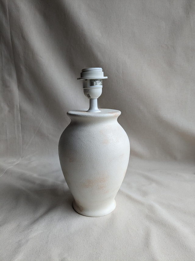 Pied de lampe Agathe - Blanc rustique