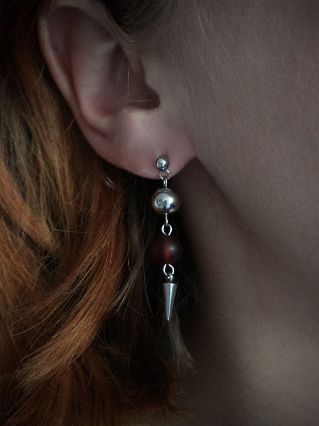 Red Signal Earrings