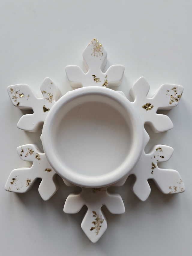 Bougeoir flocon de neige (modèle 4)