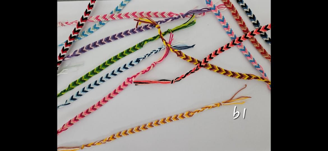 Bracelet  bronze/jaune/écru 