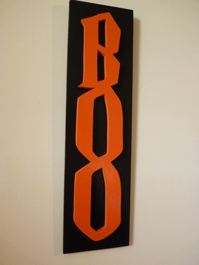 Décoration Boo pour Halloween - 8x28 cms