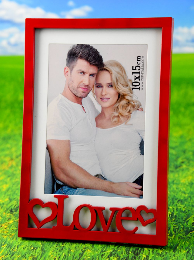 Cornice LOVE da tavolo rossa 10x15 oppure 13x18 