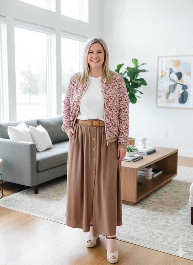 Jupe Fluide Mi-Longue GT Esmeralda