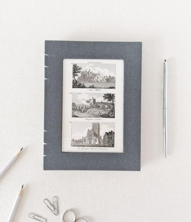 Yorkshire A5 stitched Notebook with plain paper.