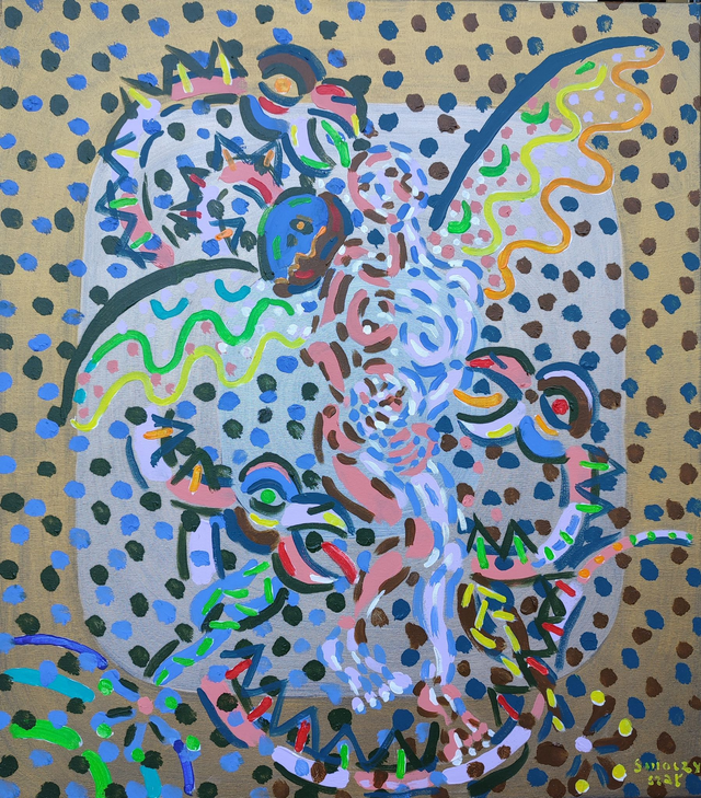 Smoczy szał, 102x90 akryl płótno 2018
