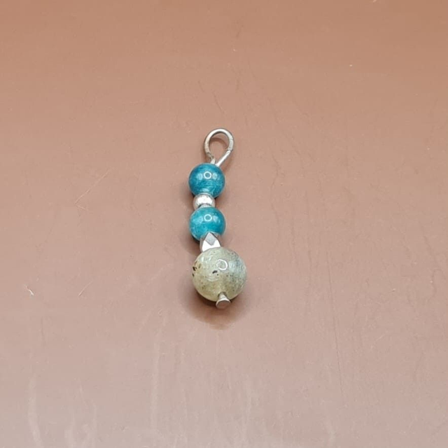 Pendentif Apatite bleue - labradorite