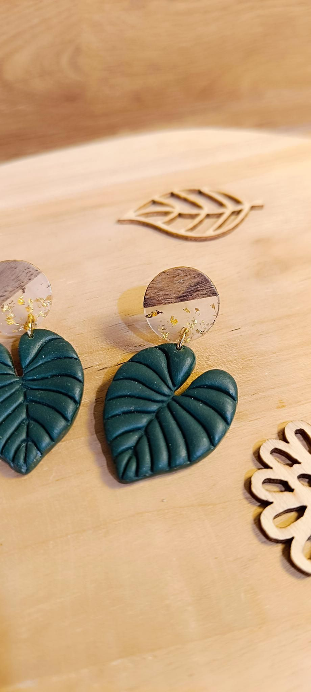 Boucles d'oreilles - Feuilles jungle