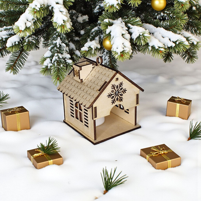 Décoration de sapin de Noël maison en bois, cadeau personnalisé - chalet de Noël déco petit et grand Sapins