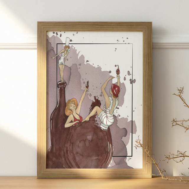 Affiche A4 - Vin Nature - Vins Contés, Illustration 2025