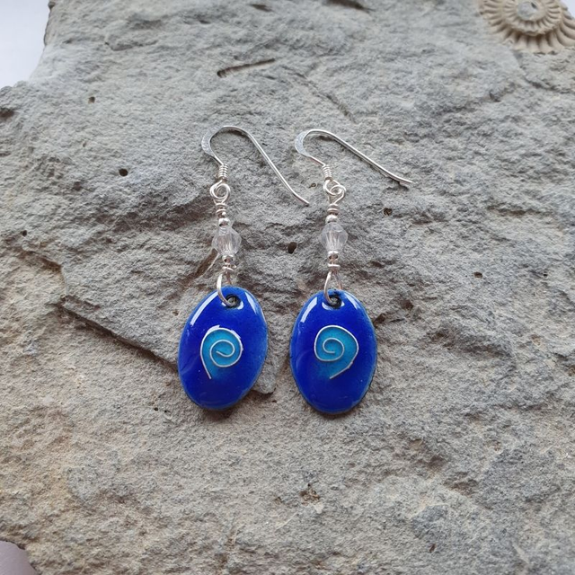 Cloisonne enamel earrings - EE072