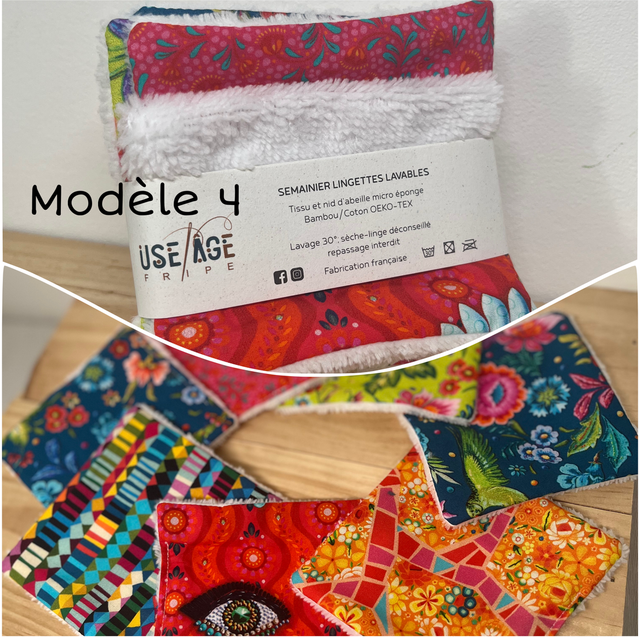 Semainier de lingettes démaquillantes – édition colorée & toute douce