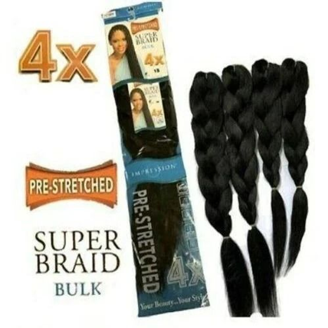 Impression 4X Value Pre Stretched Braiding Hair Extensions ( All Colours)