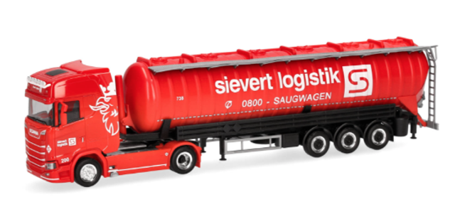 Scania CS 20 HD Saugsilo-Sattelzug Sievert Logistik Herpa 1:87