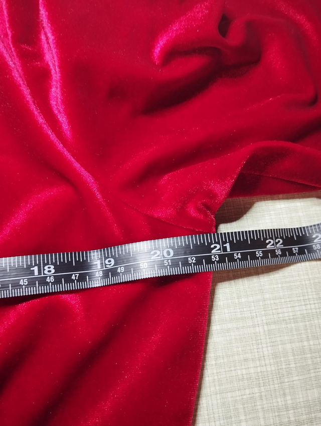 Robe Vintage chic Corolle Maddison 1950s velvet red T46/50