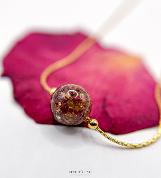 Collier - Pétales de roses 
