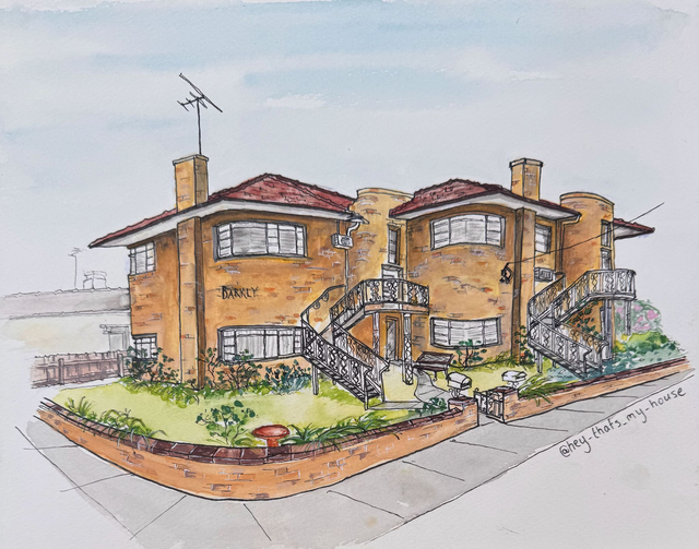 17. North Fitzroy Art Deco Apartments (colour) - framed