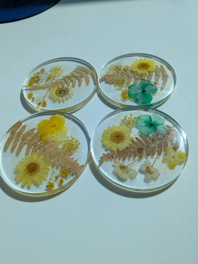 Flower Coasters