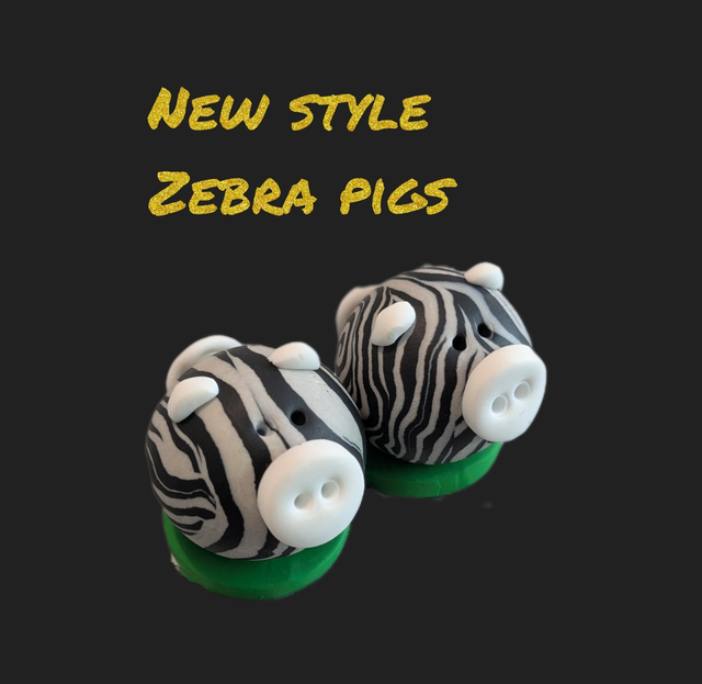 New style zebra pig with base