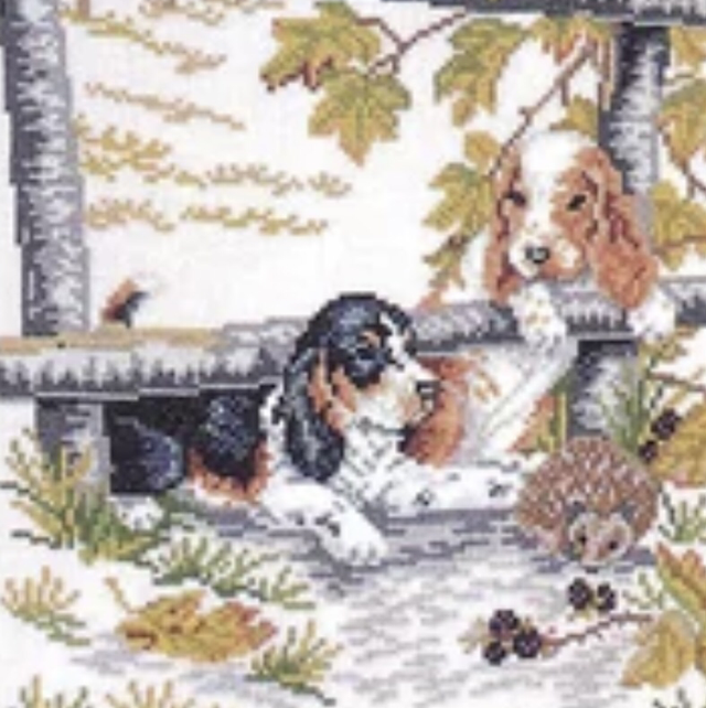 Beagles Counted Cross Stitch Kit By Permin