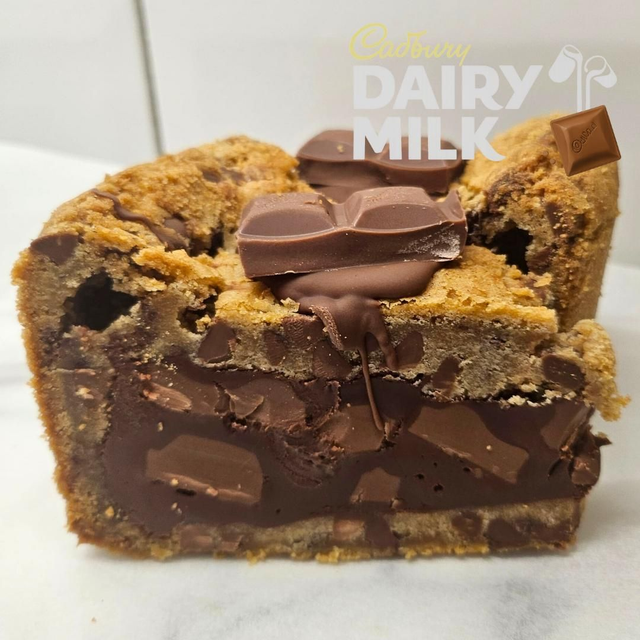 Dairy Milk Cookie Pie Slice 