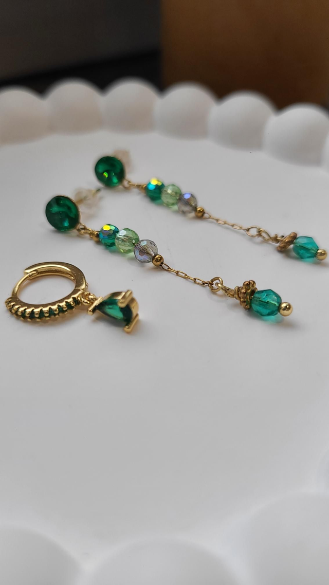 Boucles d’oreilles — SÉLÈNE (verts)