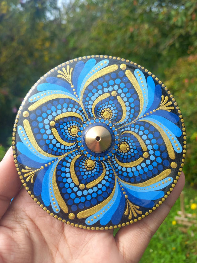 Porte-encens 10 cm Bleu intense