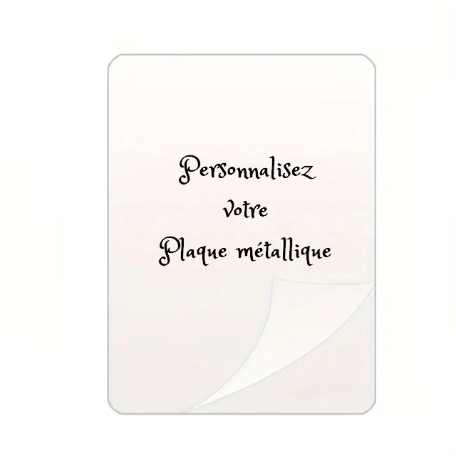 Plaque métallique personnalisable