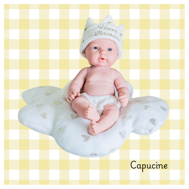 Poupée rêveuse coton &quot;Happy birthday&quot;