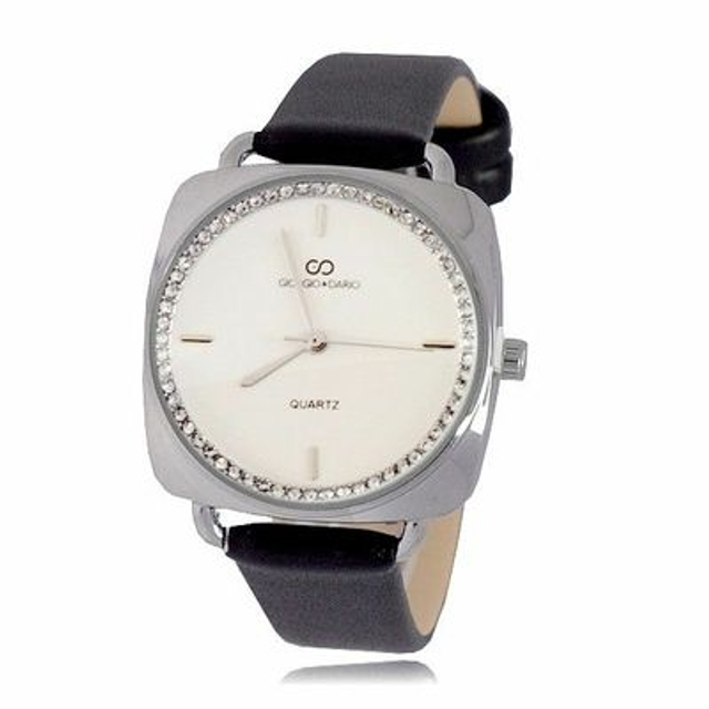 montre femme Giorgio &amp; Dario bracelet cuir noir
